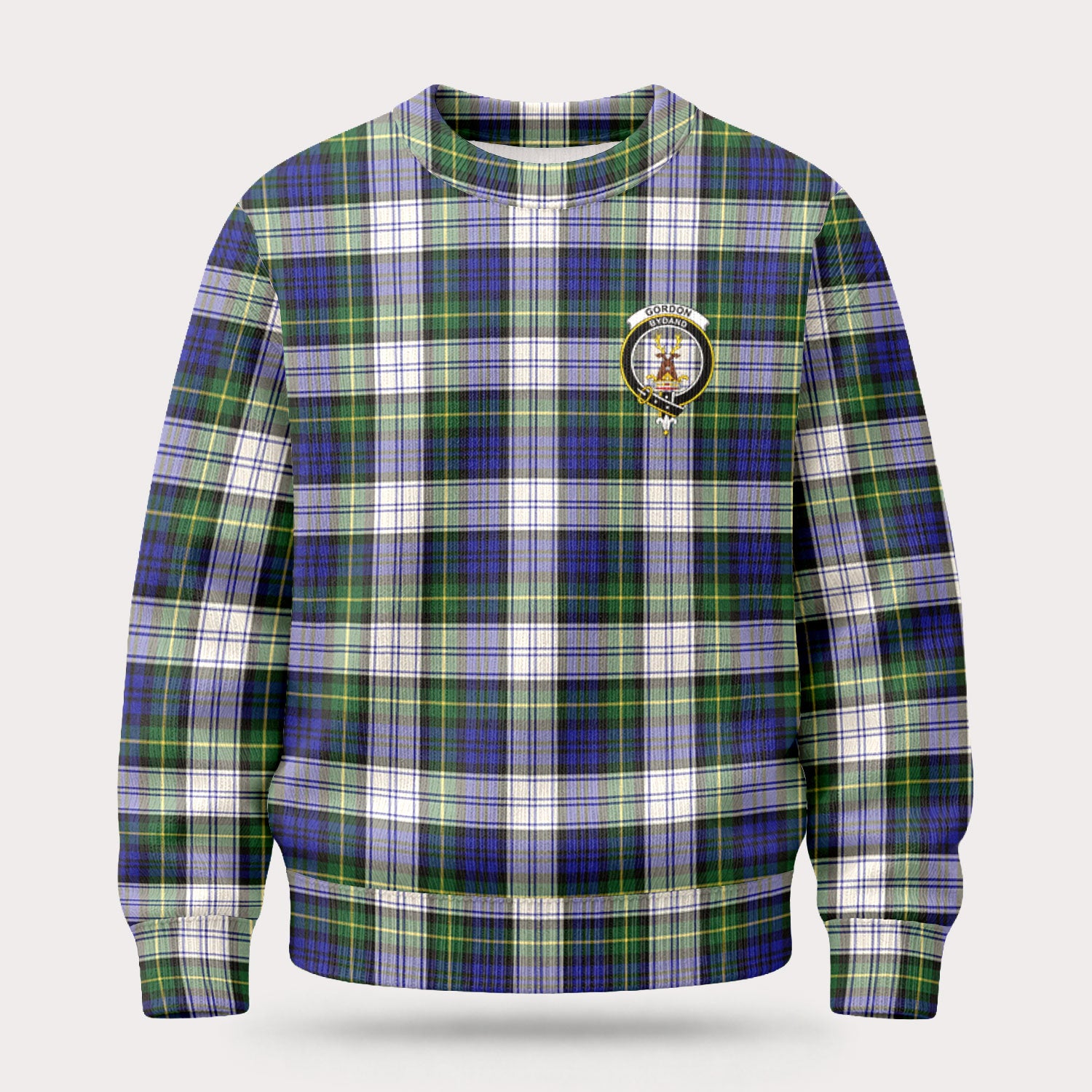 Gordon Dress Modern Tartan Crest Sweater
