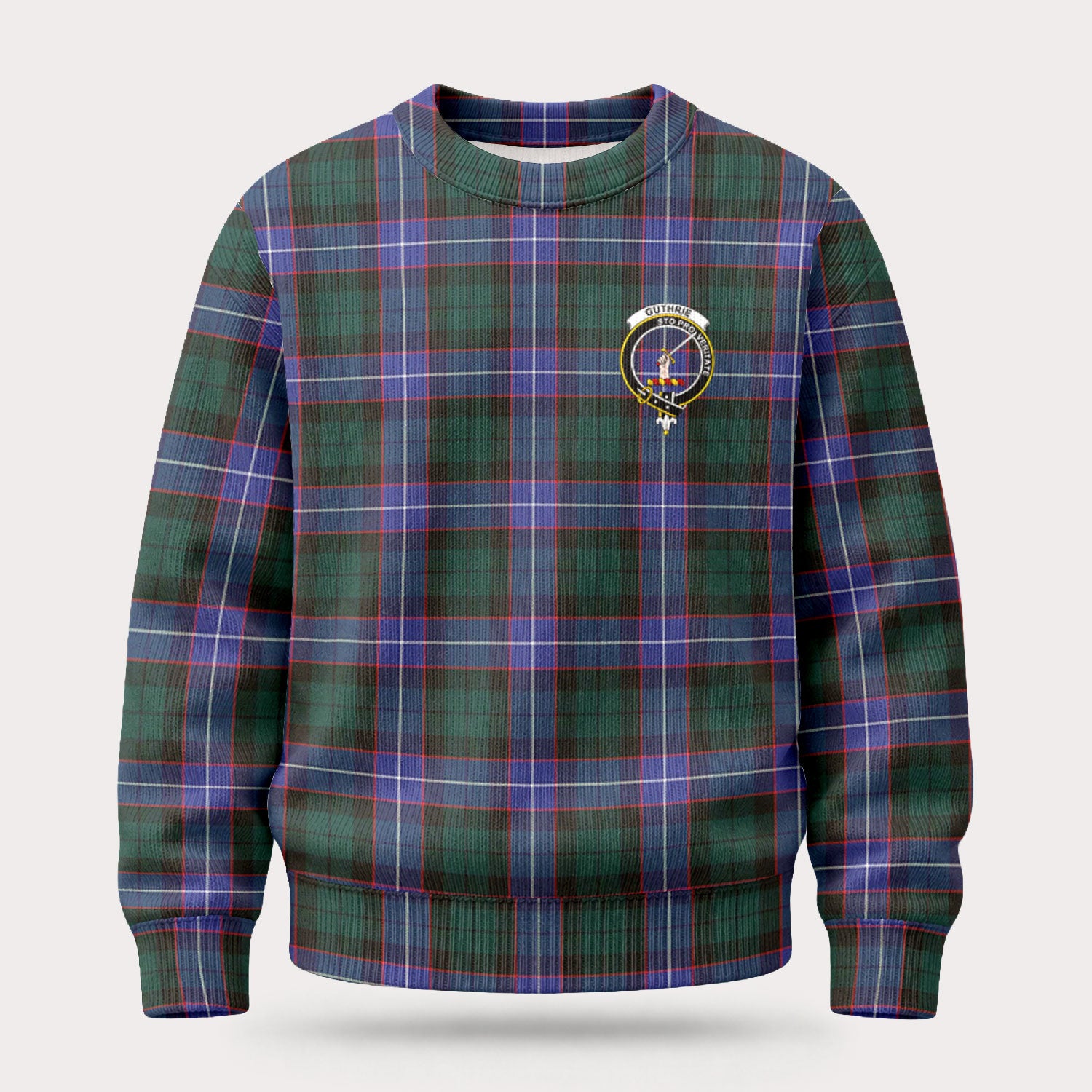 Guthrie Modern Tartan Crest Sweater