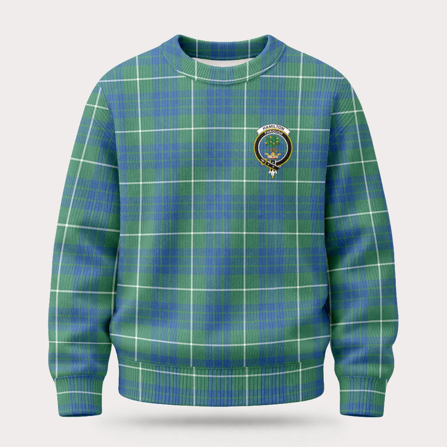 Hamilton Hunting Ancient Tartan Crest Sweater