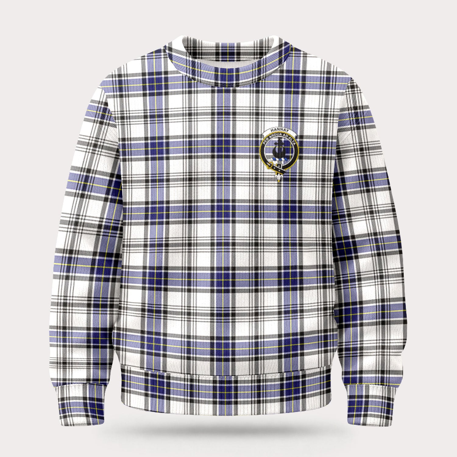 Hannay Modern Tartan Crest Sweater