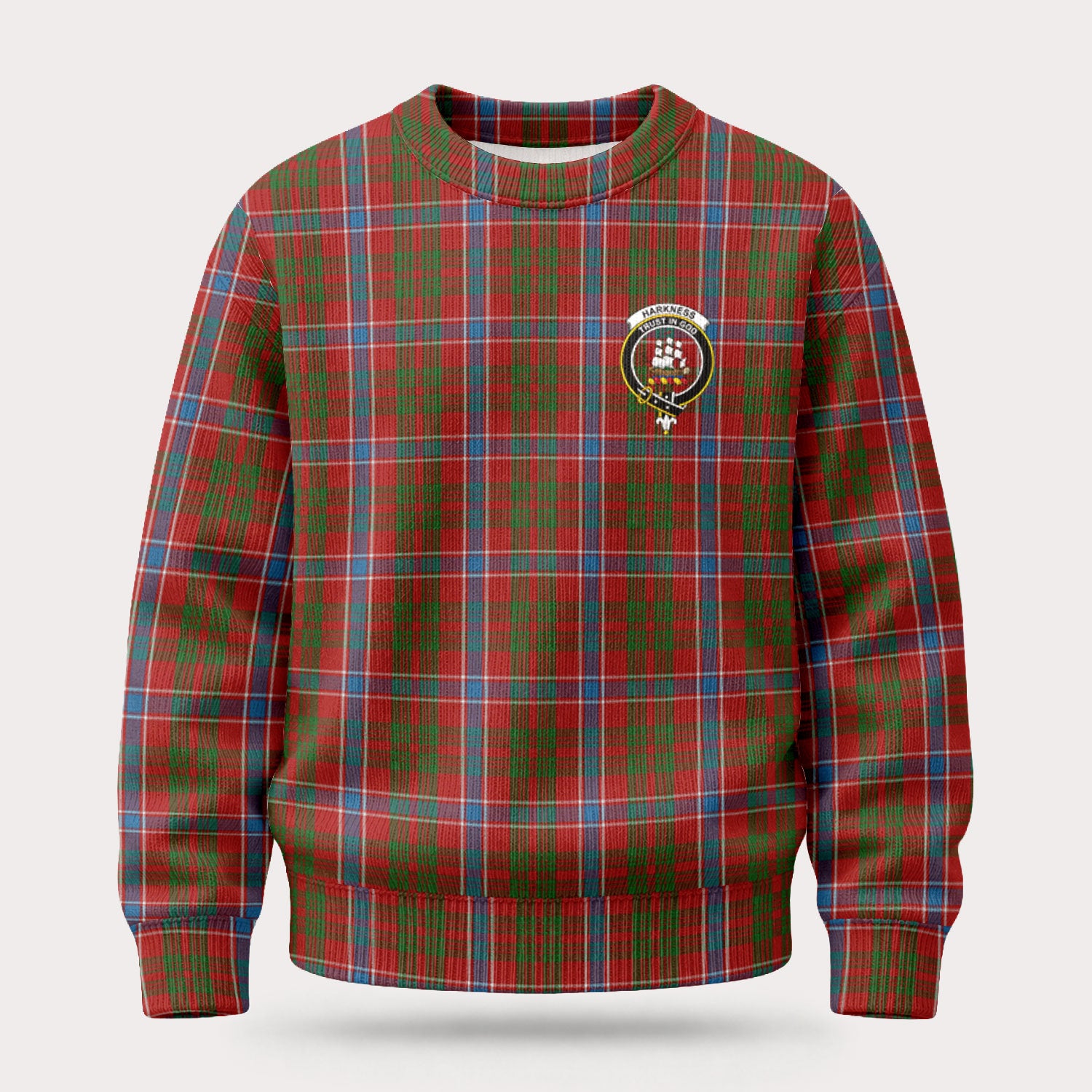 Harkness Dress Tartan Crest Sweater