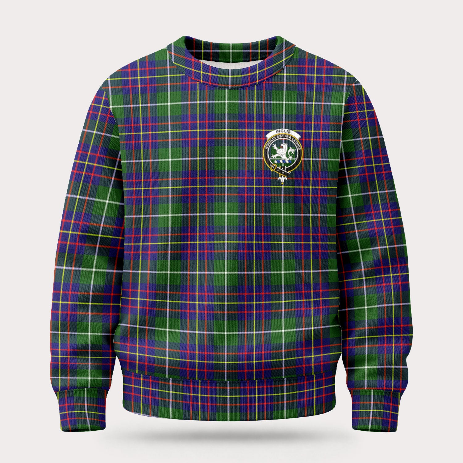 Inglis Modern Tartan Crest Sweater