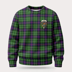 Leslie Hunting Tartan Crest Sweater