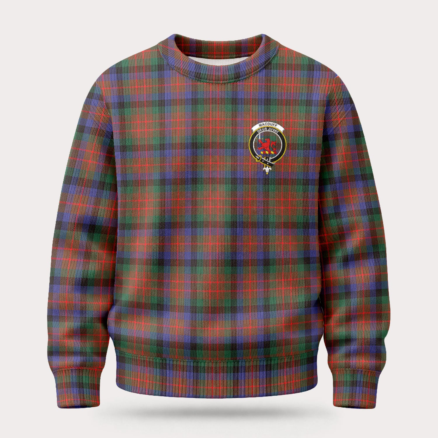 MacDuff Hunting Modern Tartan Crest Sweater