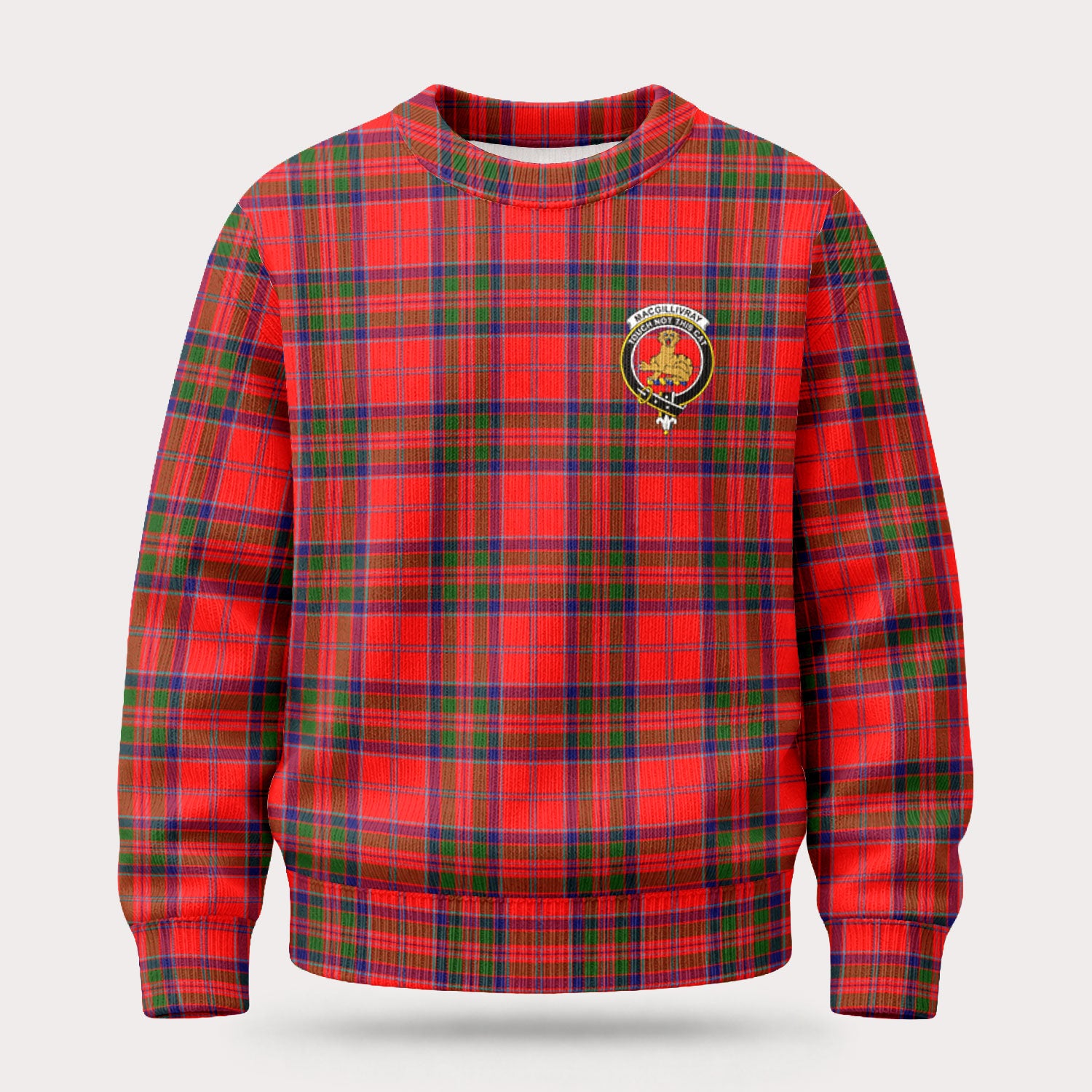 MacGillivray Modern Tartan Crest Sweater