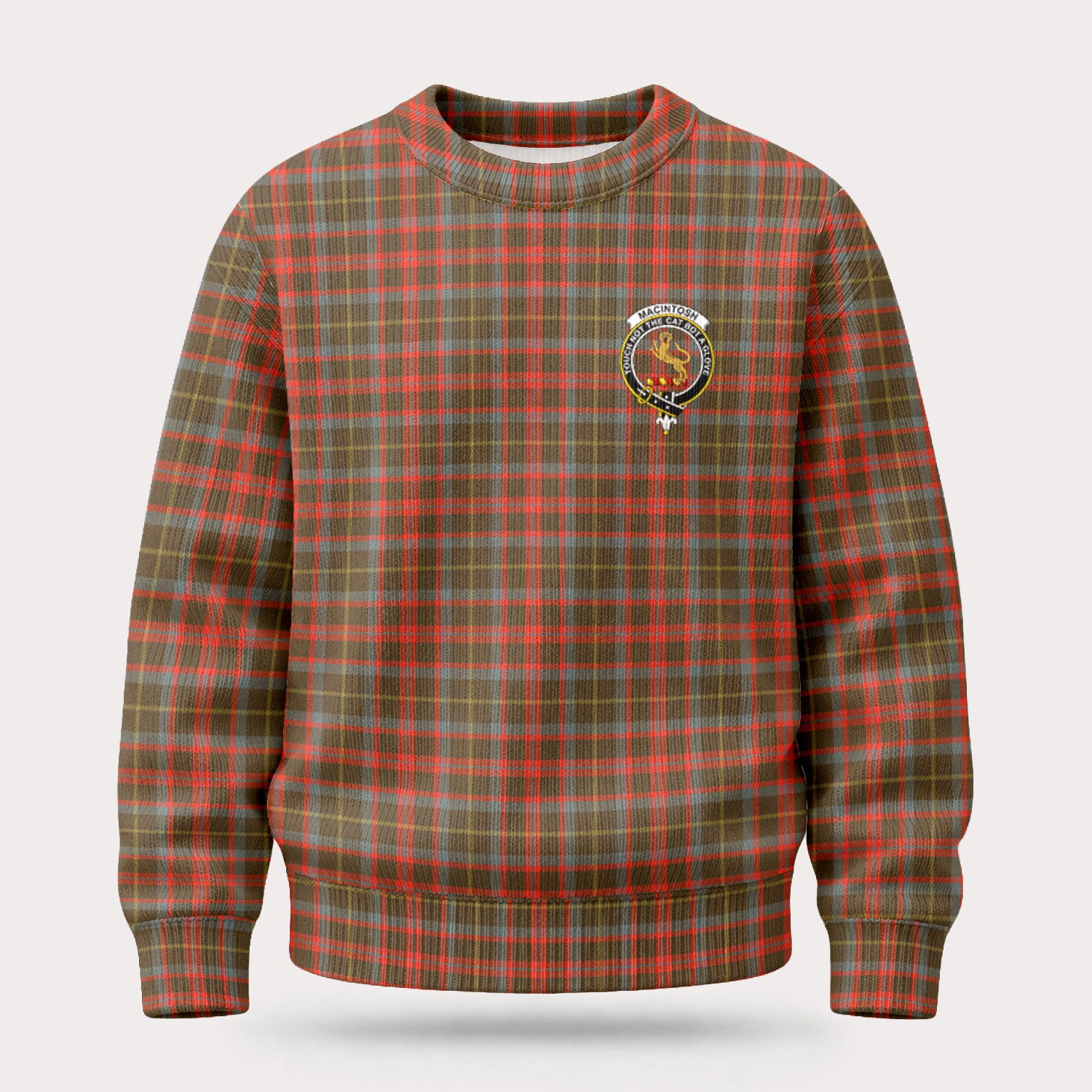 MacIntosh Hunting Weathered Tartan Crest Sweater