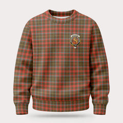 MacIntosh Hunting Weathered Tartan Crest Sweater