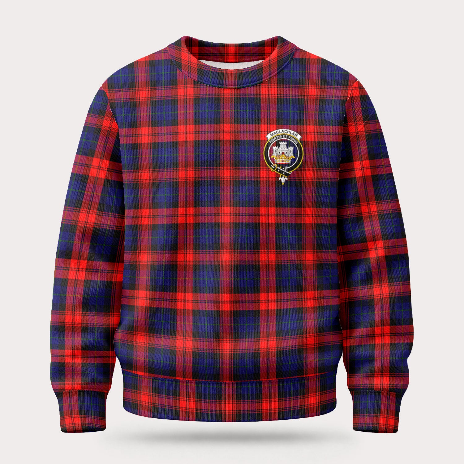 MacLachlan Modern Tartan Crest Sweater