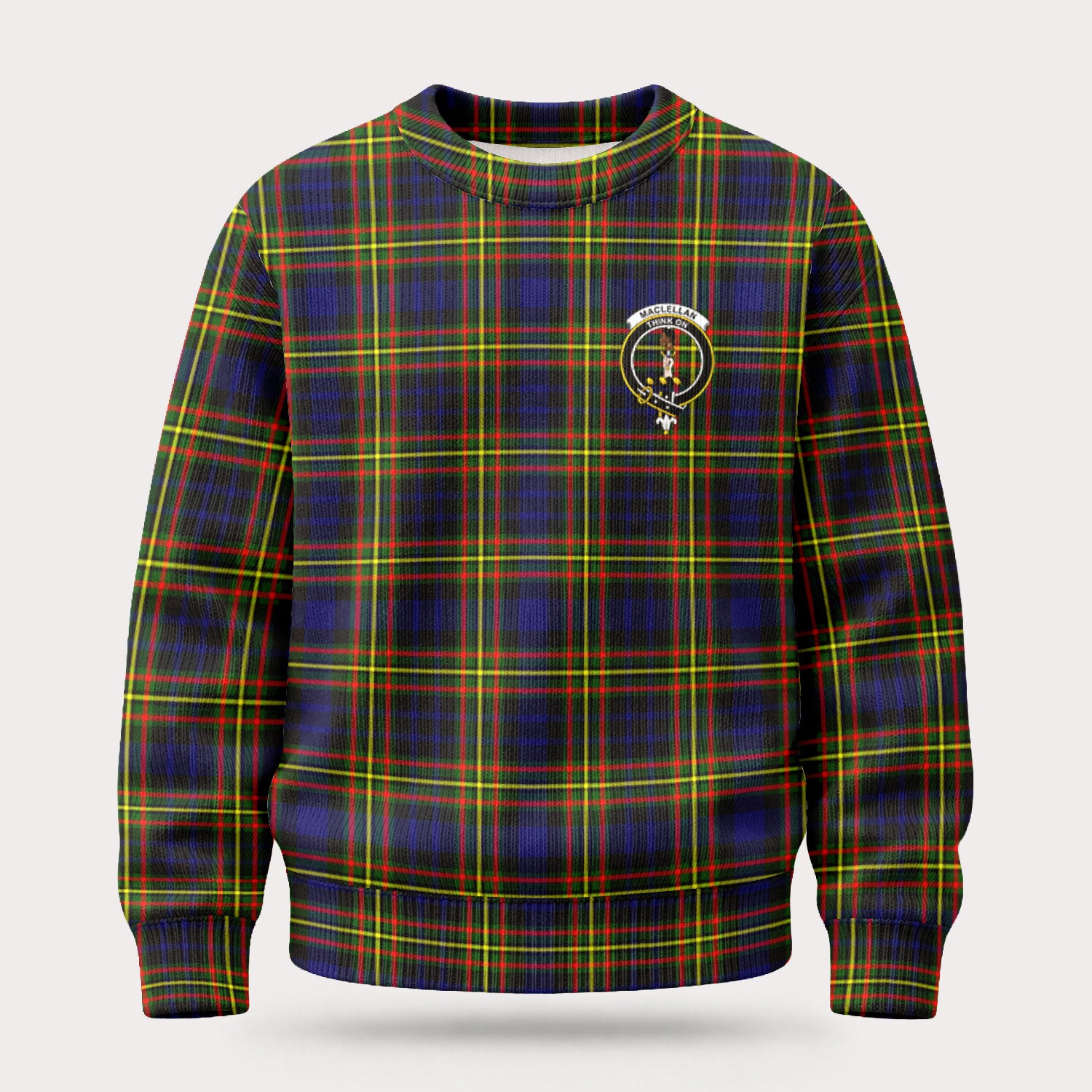 MacLellan Modern Tartan Crest Sweater