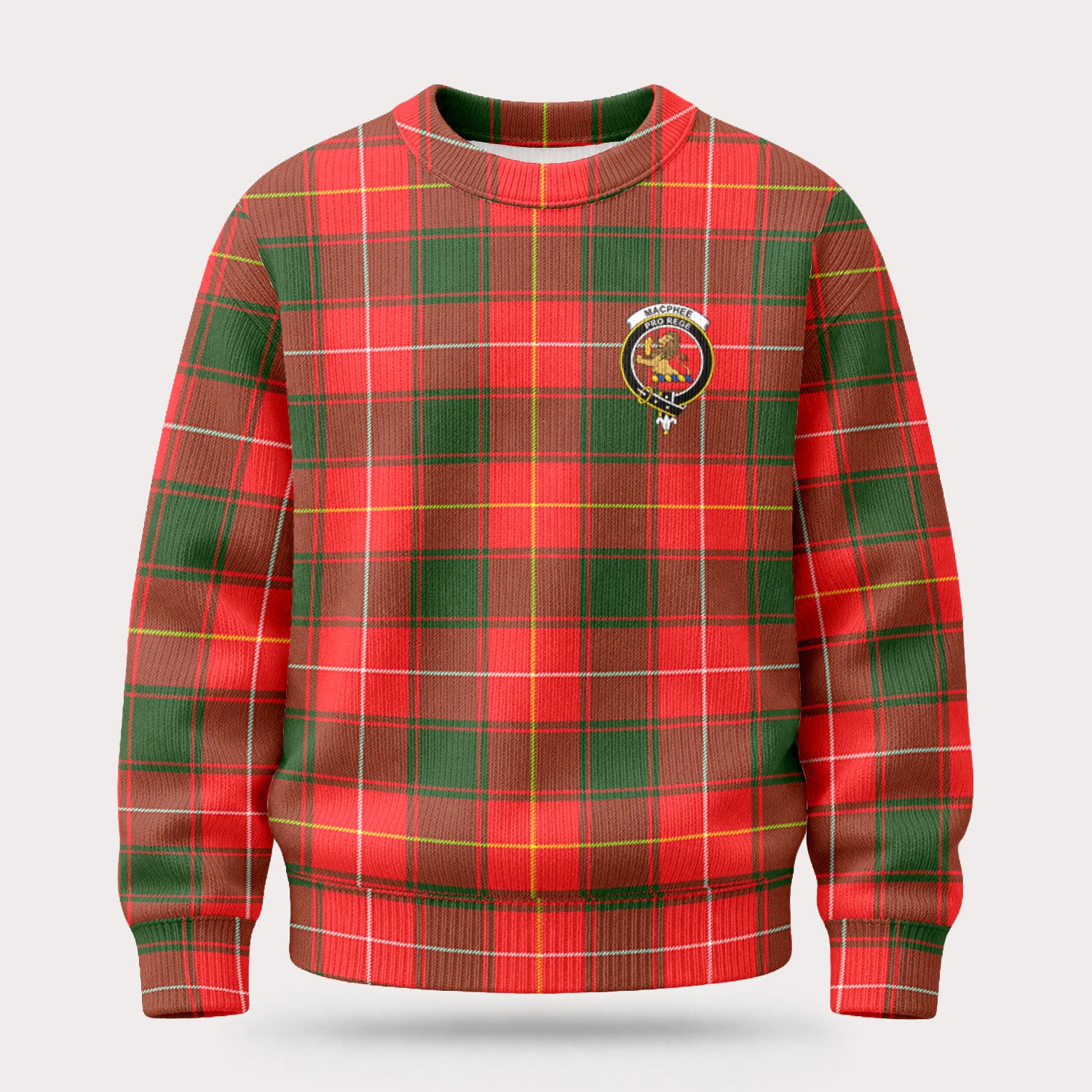 MacPhee Modern Tartan Crest Sweater