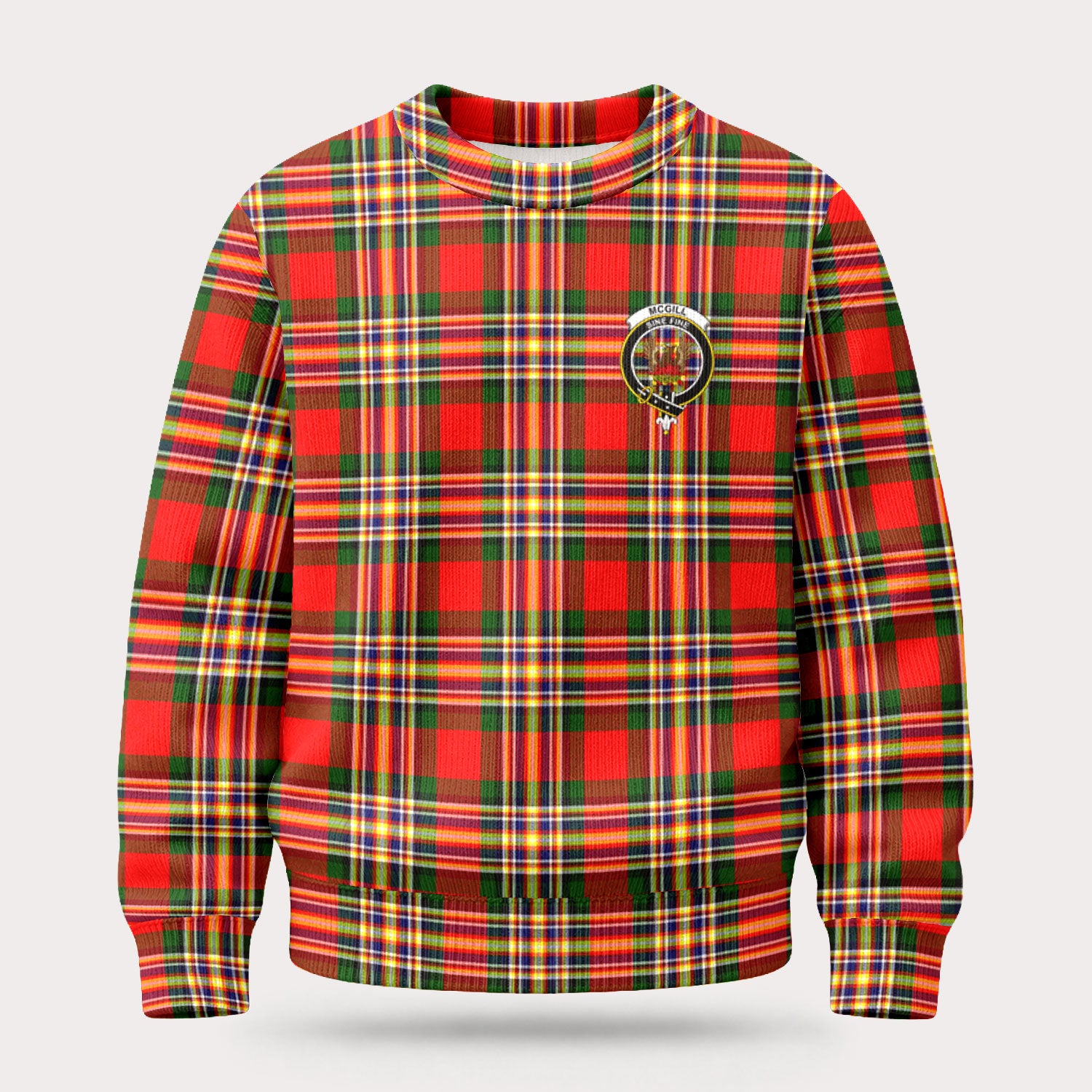McGill Modern Tartan Crest Sweater