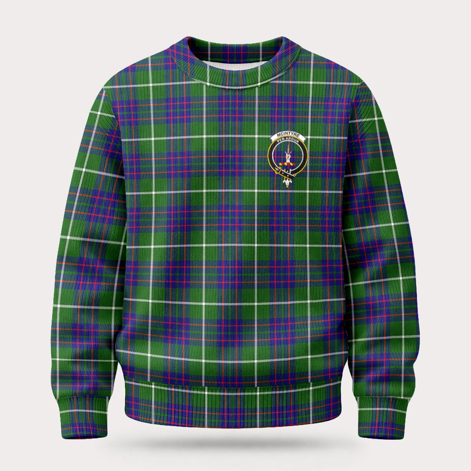 McIntyre Hunting Modern Tartan Crest Sweater
