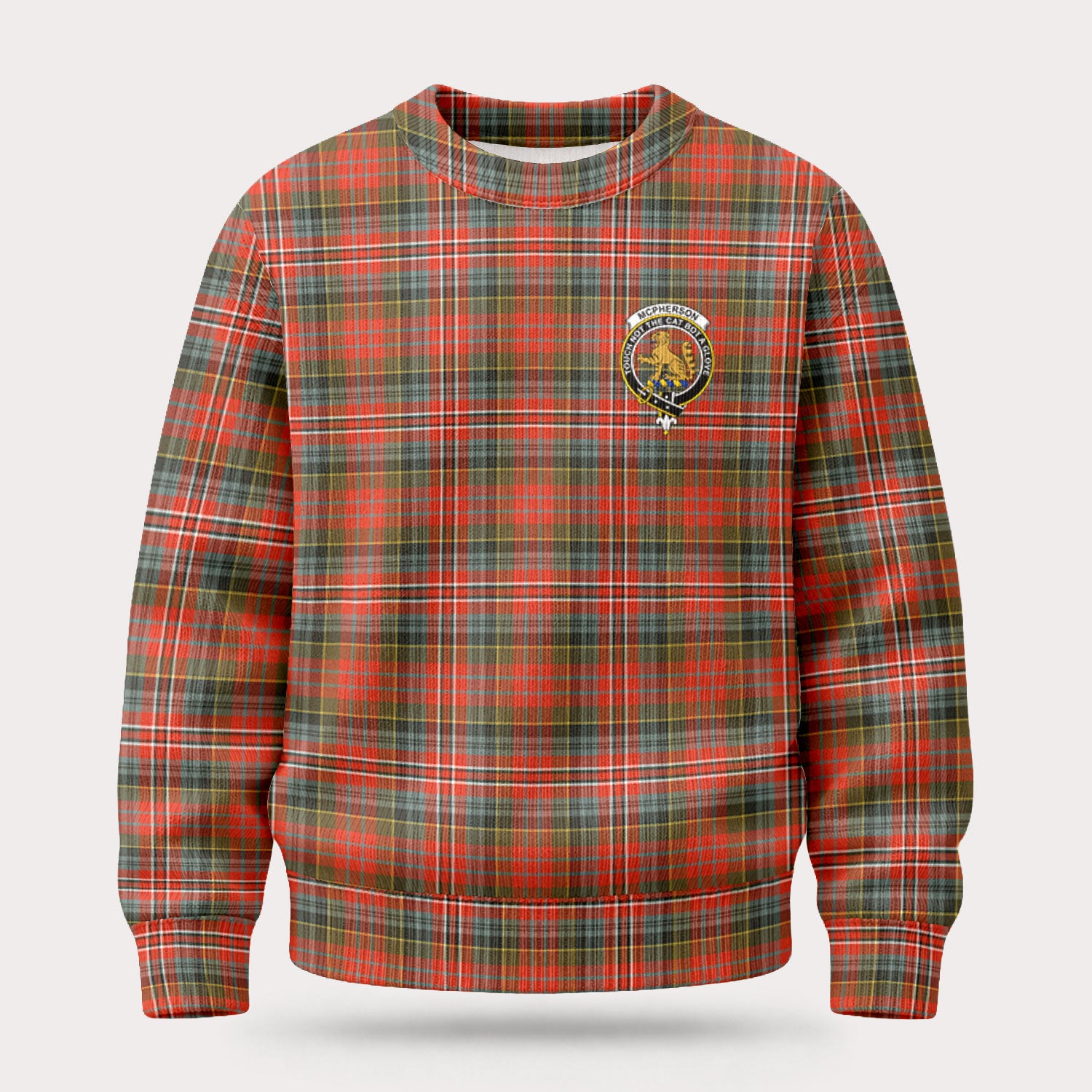 McPherson Weathered Tartan Crest Sweater