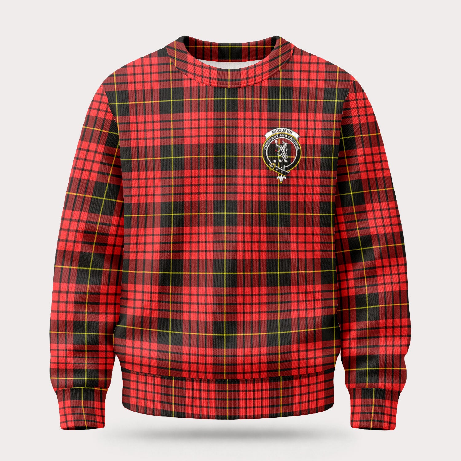 McQueen Modern Tartan Crest Sweater