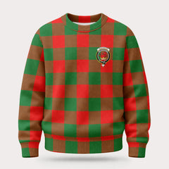 Moncreiffe (or Moncreiff) Tartan Crest Sweater