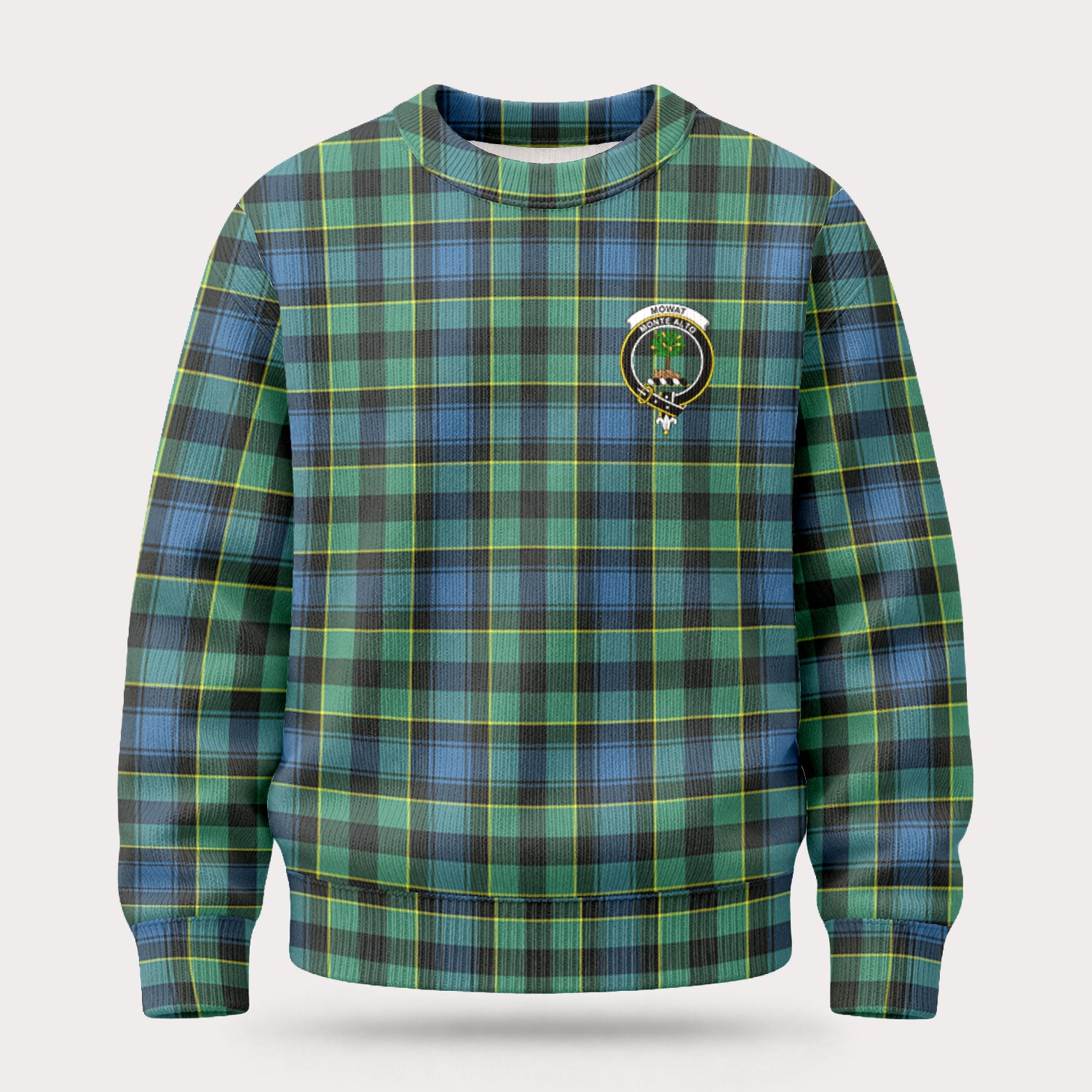 Mowat Ancient Tartan Crest Sweater