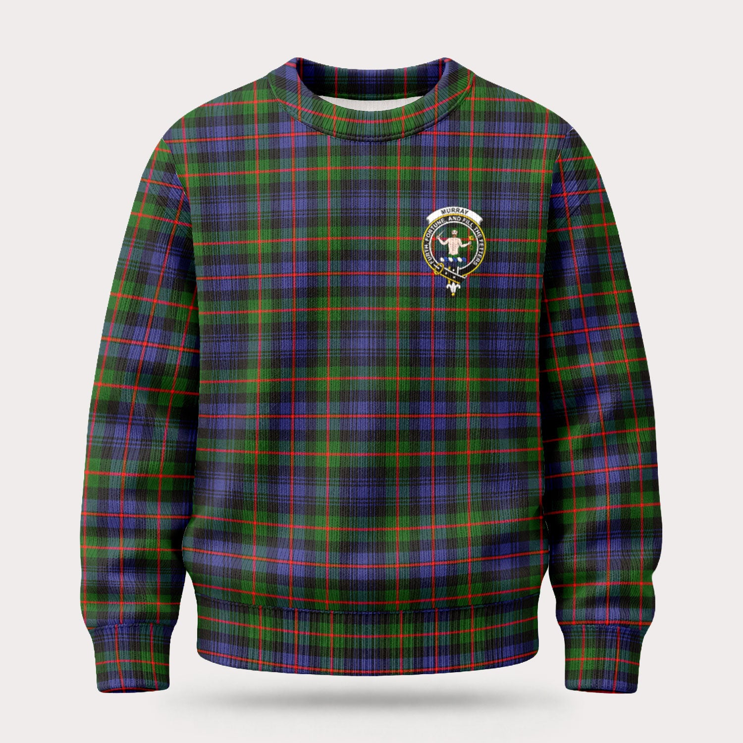 Murray of Atholl Modern Tartan Crest Sweater