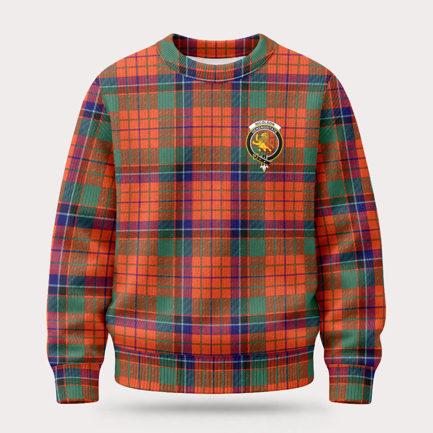 Nicolson Ancient Old Tartan Crest Sweater