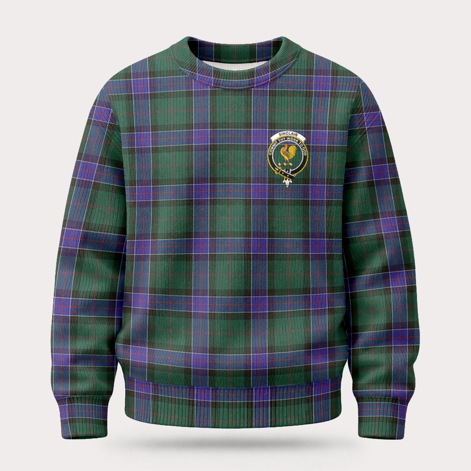 Sinclair Hunting Modern Tartan Crest Sweater