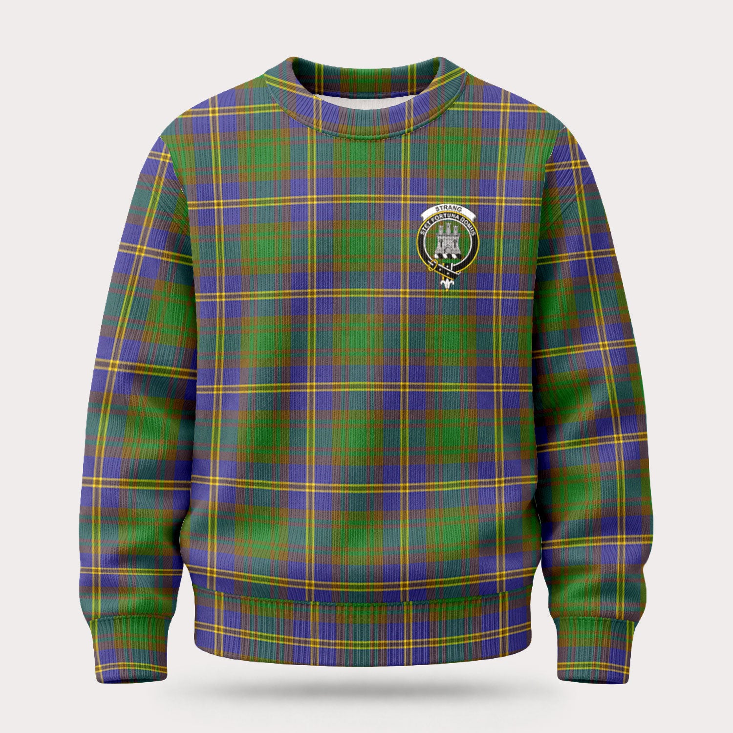 Strang (or Strange) Tartan Crest Sweater