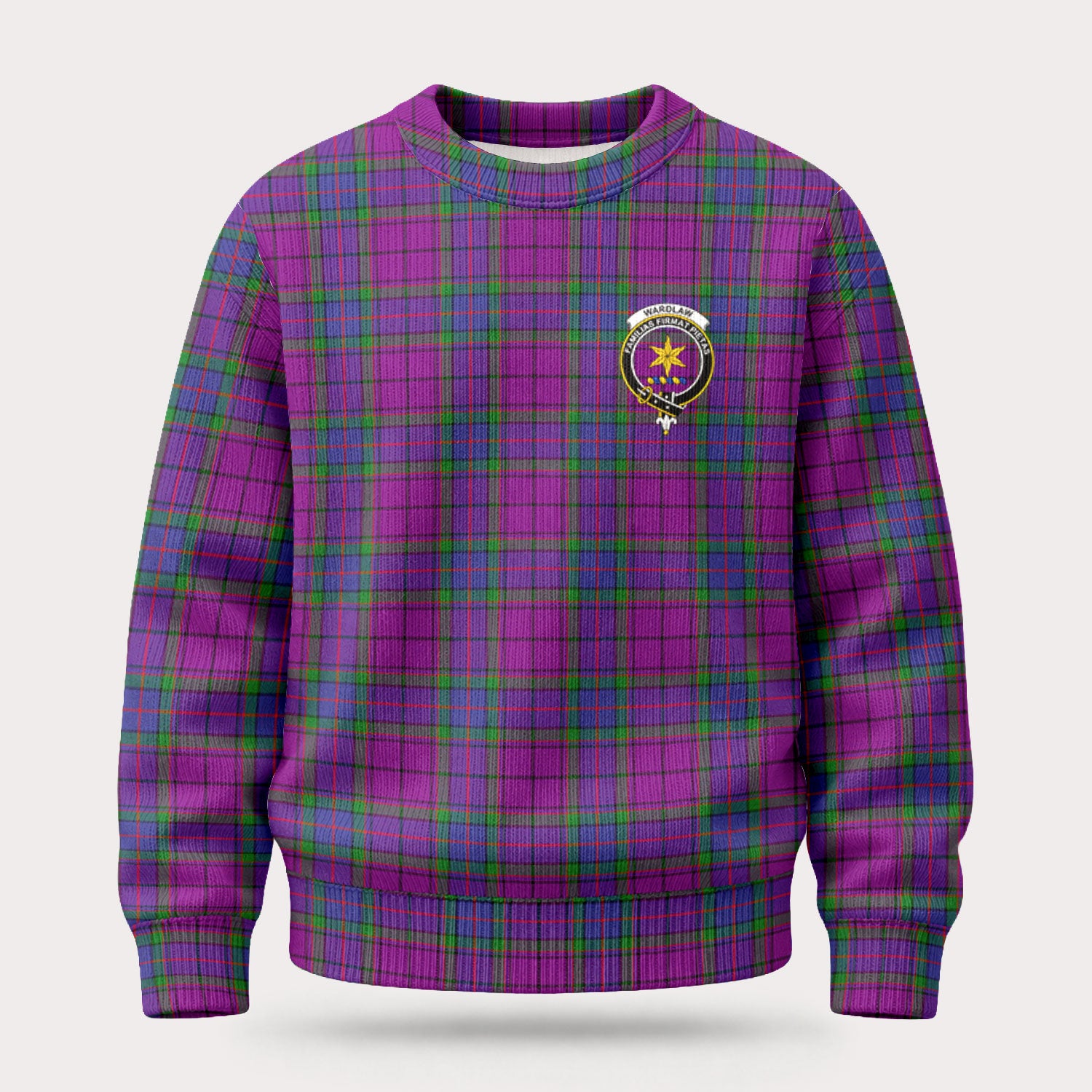 Wardlaw Modern Tartan Crest Sweater