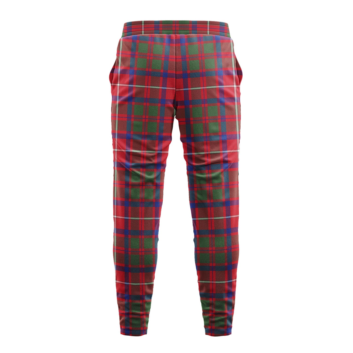 Shaw Red Modern Tartan Sweatpants