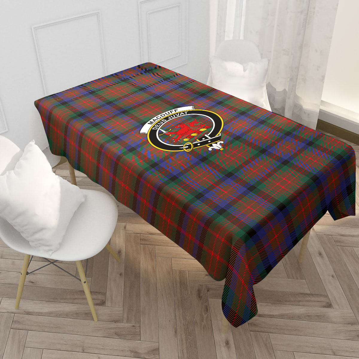 MacDuff Hunting Modern Tartan Crest Tablecloth