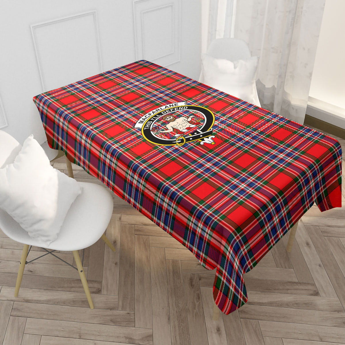 MacFarlane Modern Tartan Crest Tablecloth