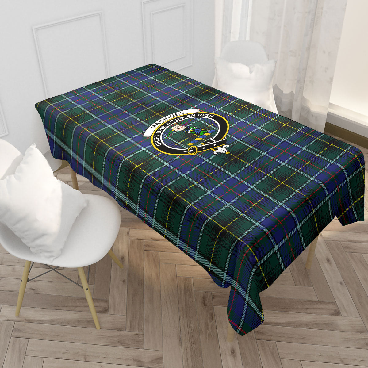 MacInnes Modern Tartan Crest Tablecloth