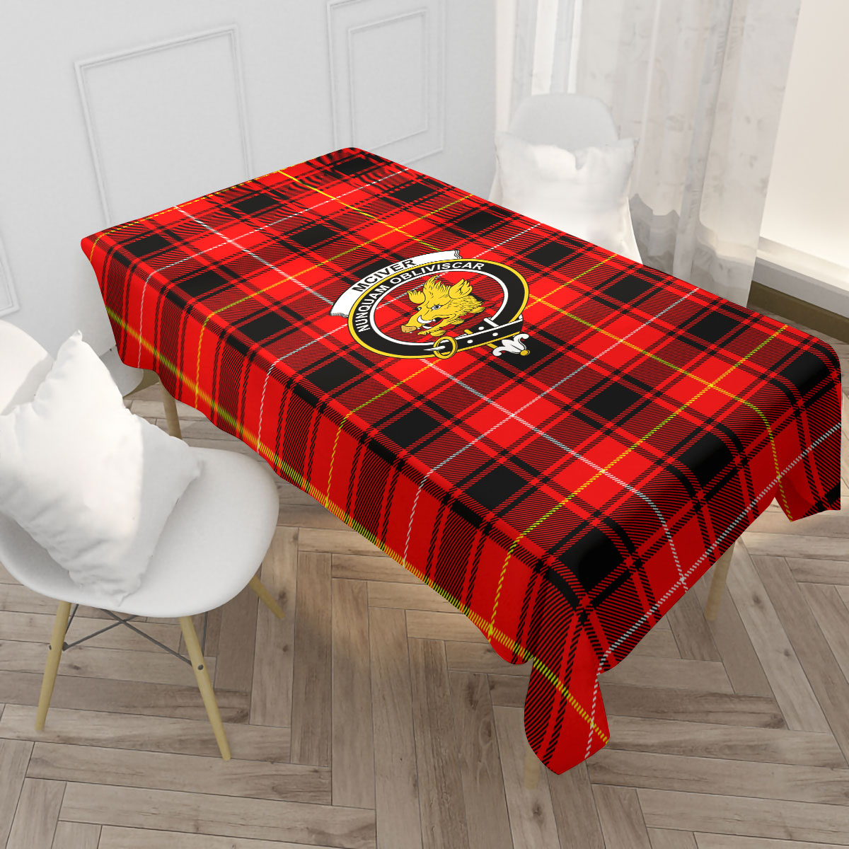 McIver Modern Tartan Crest Tablecloth