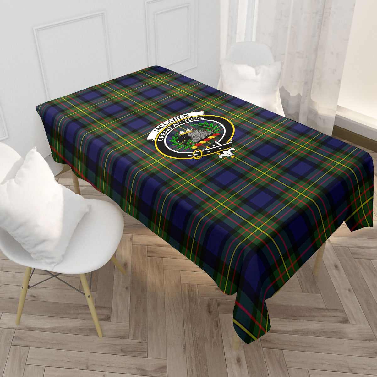 McLaren Modern Tartan Crest Tablecloth