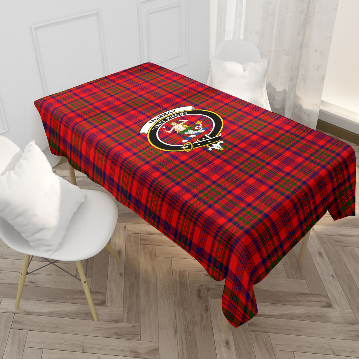 Murray of Tulloch Modern Tartan Crest Tablecloth