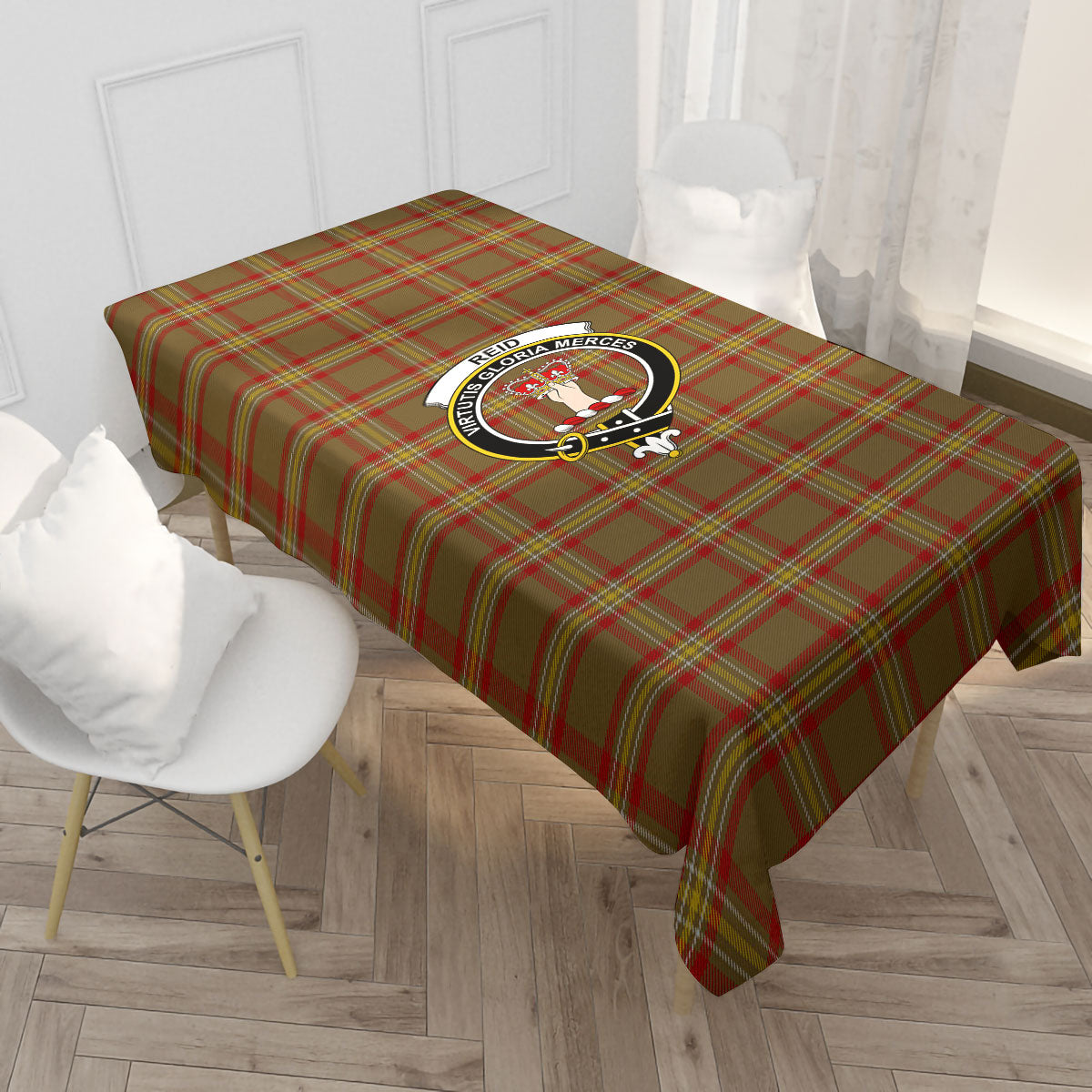 Reid Ancient Tartan Crest Tablecloth