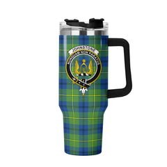 Johnstone Ancient Tartan Crest 40 oz Insulated Tumbler with Handle