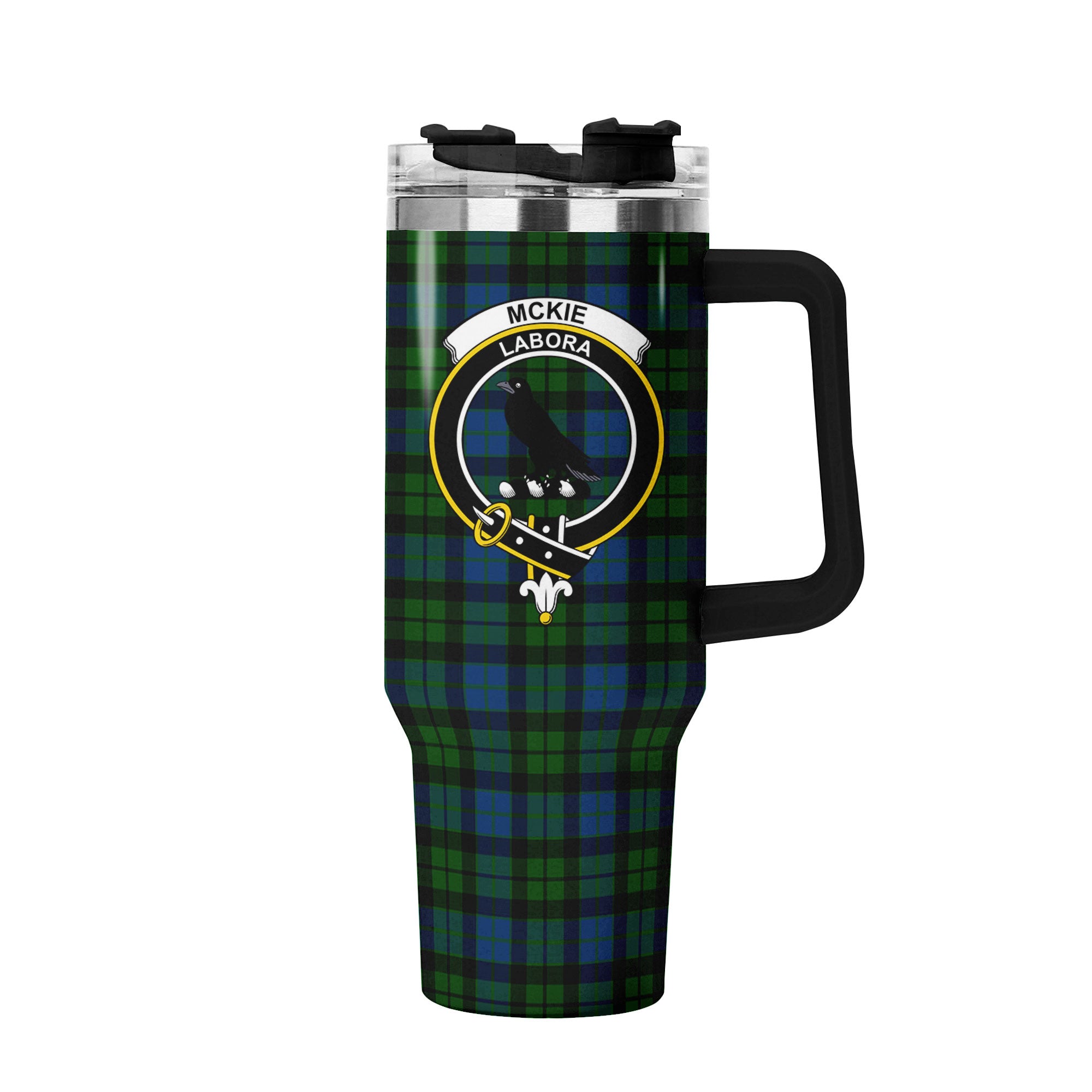 McKie Tartan Crest 40 oz Insulated Tumbler with Handle