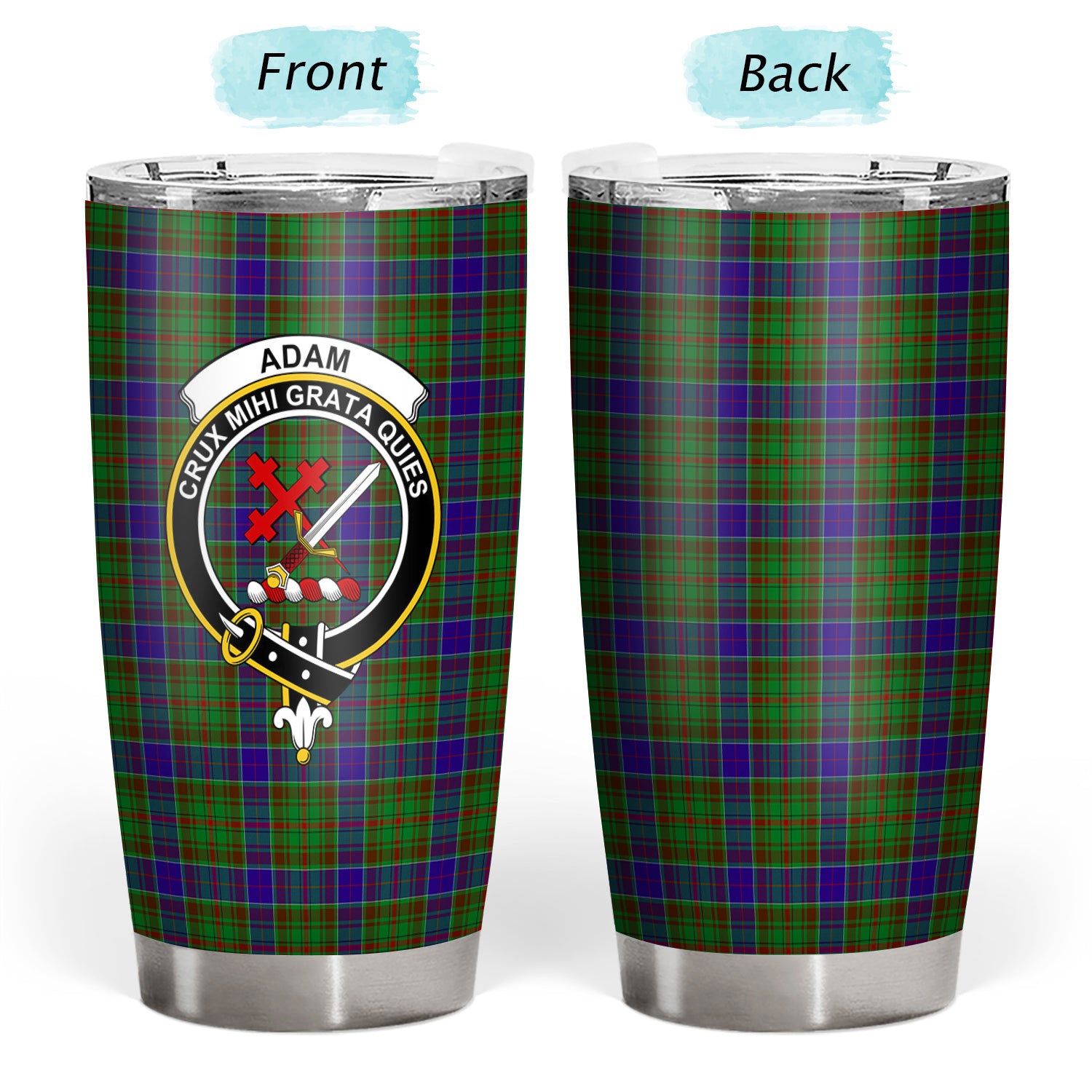 Adam Tartan Crest Tumbler