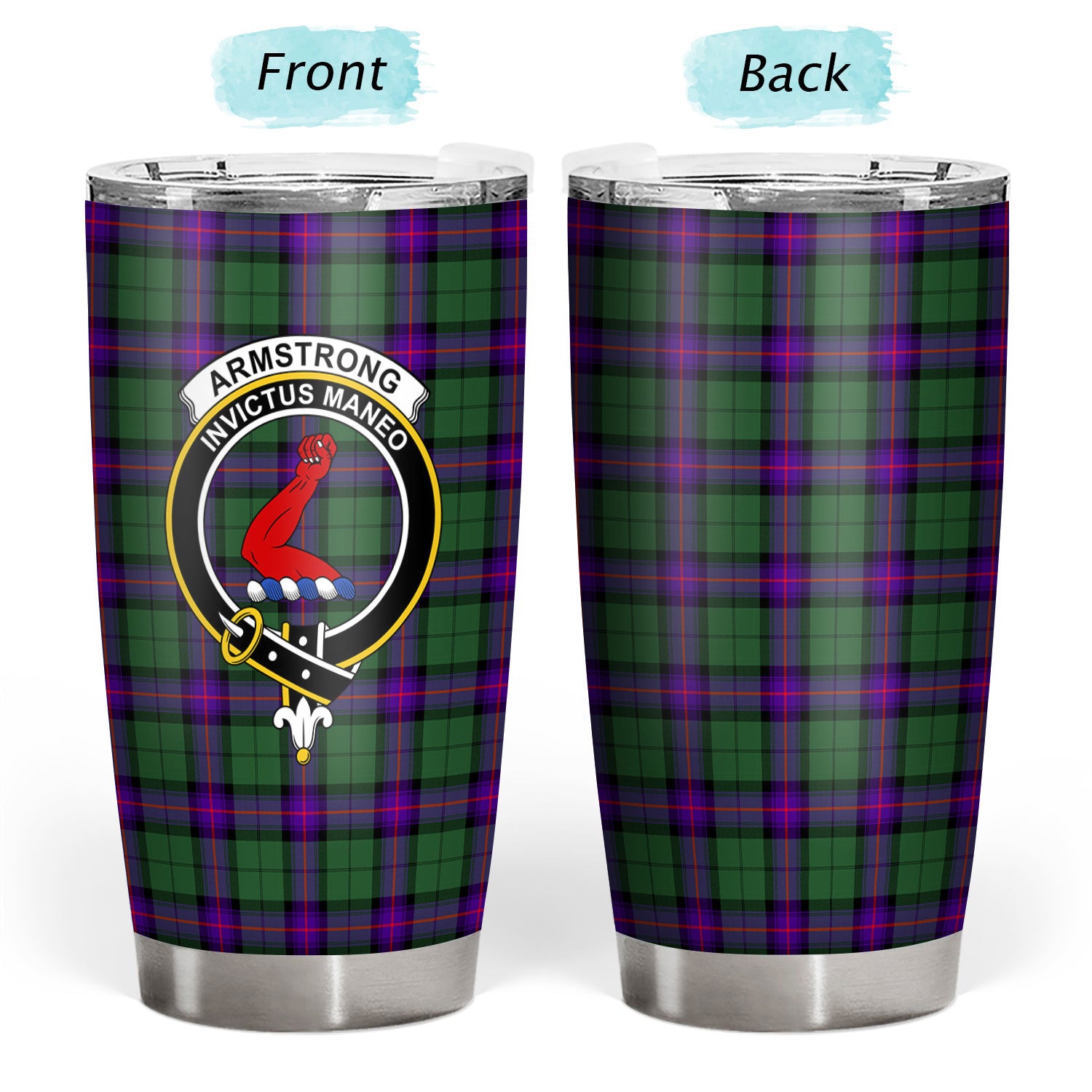 Armstrong Modern Tartan Crest Tumbler