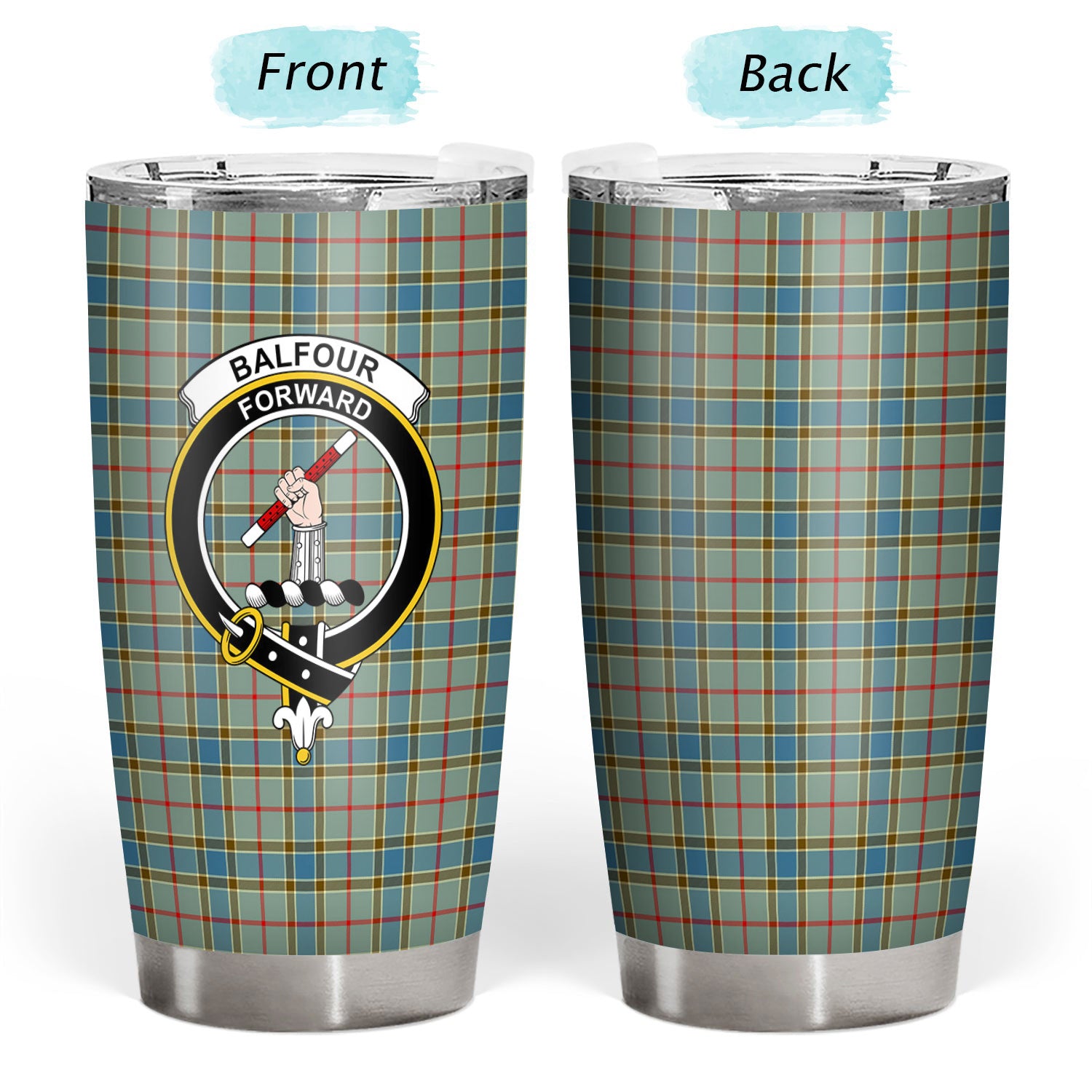 Balfour Modern Tartan Crest Tumbler