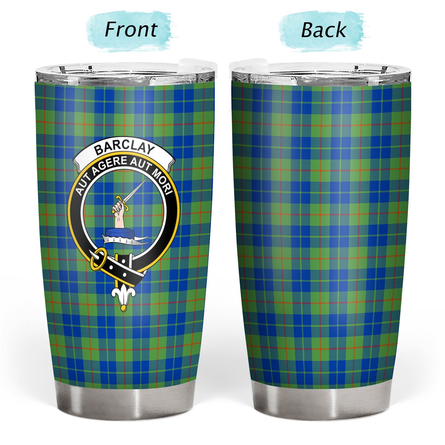 Barclay Hunting Ancient Tartan Crest Tumbler