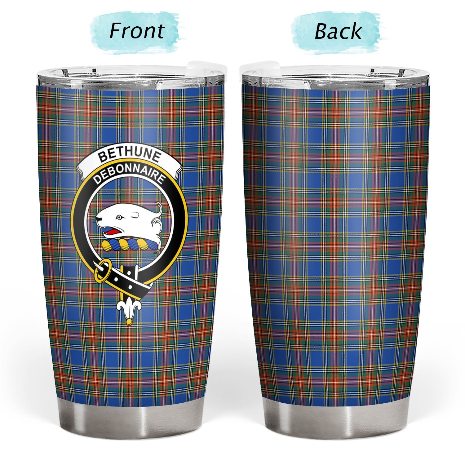 Bethune Ancient Tartan Crest Tumbler