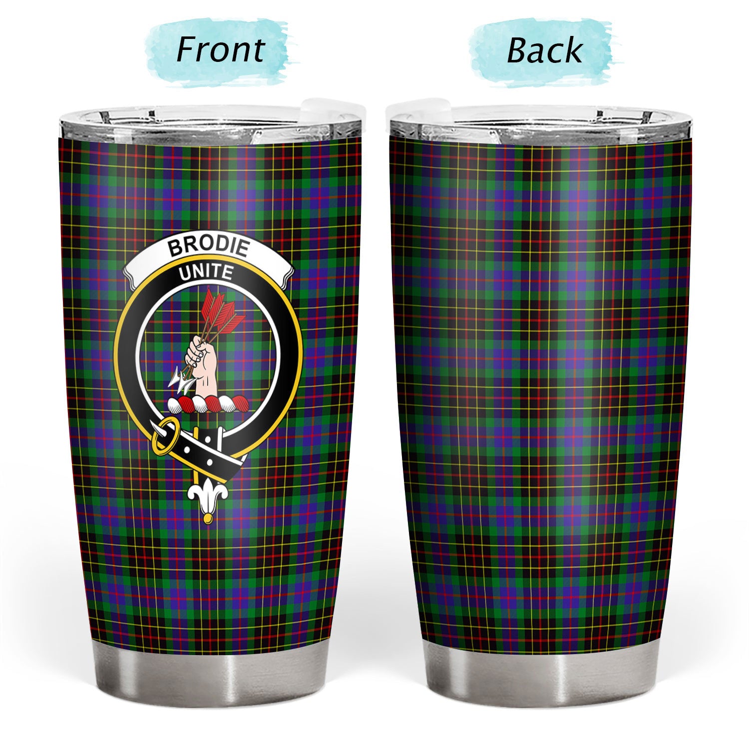 Brodie Hunting Modern Tartan Crest Tumbler