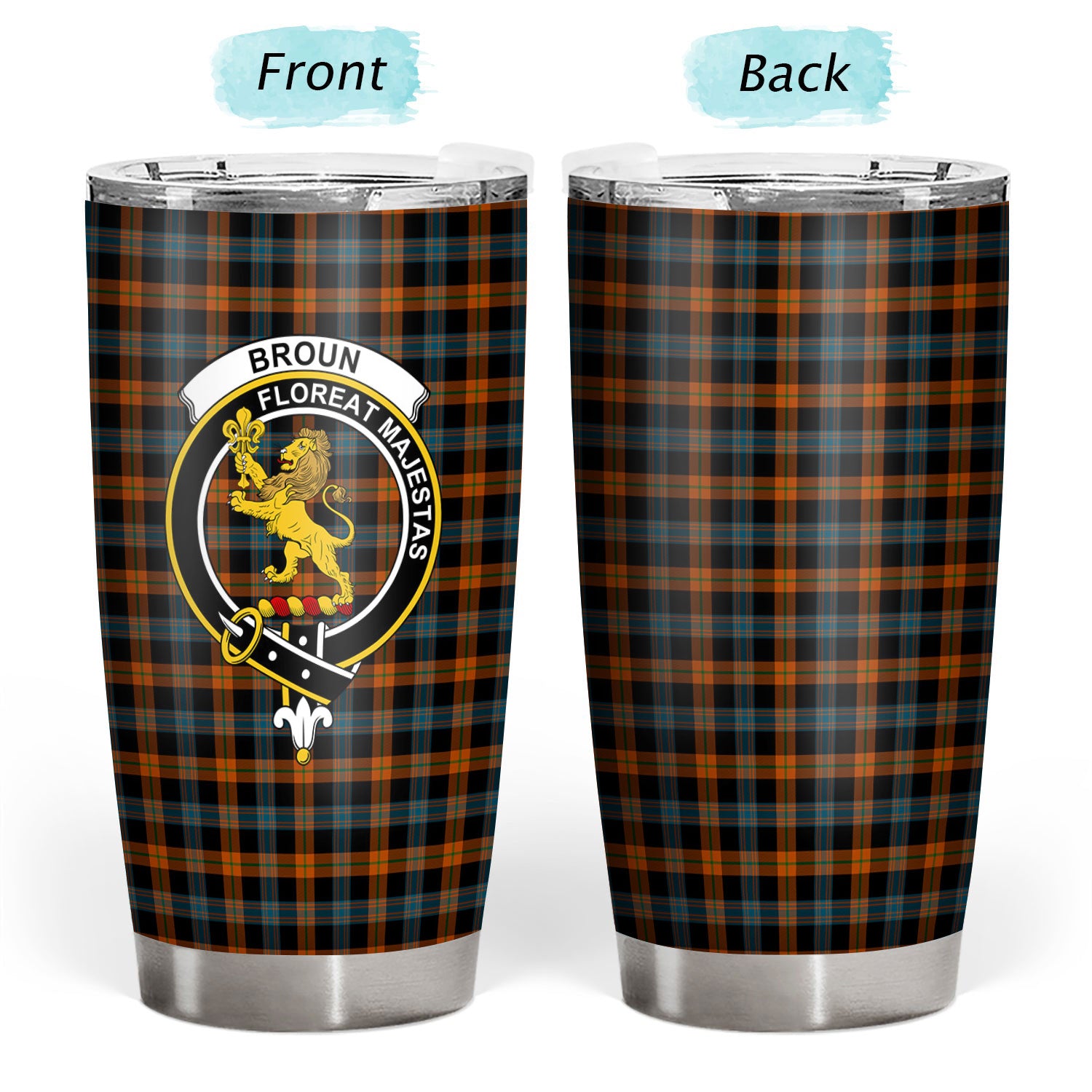 Broun Ancient Tartan Crest Tumbler