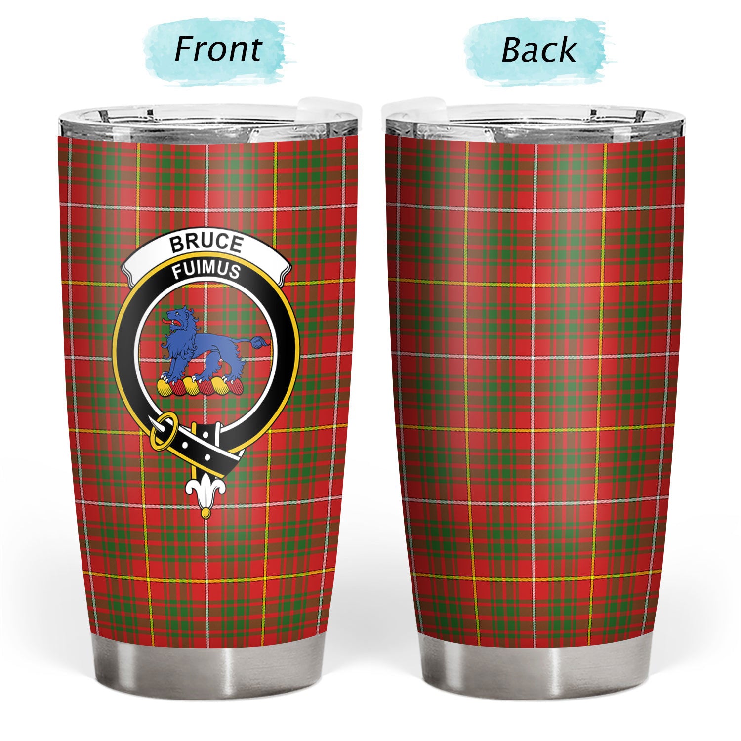 Bruce Modern Tartan Crest Tumbler