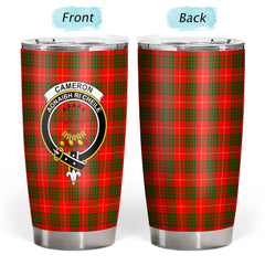 Cameron Modern Tartan Crest Tumbler