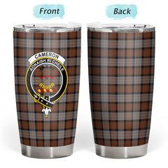 Cameron of Erracht Weathered Tartan Crest Tumbler