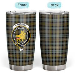 Campbell Argyll Weathered Tartan Crest Tumbler