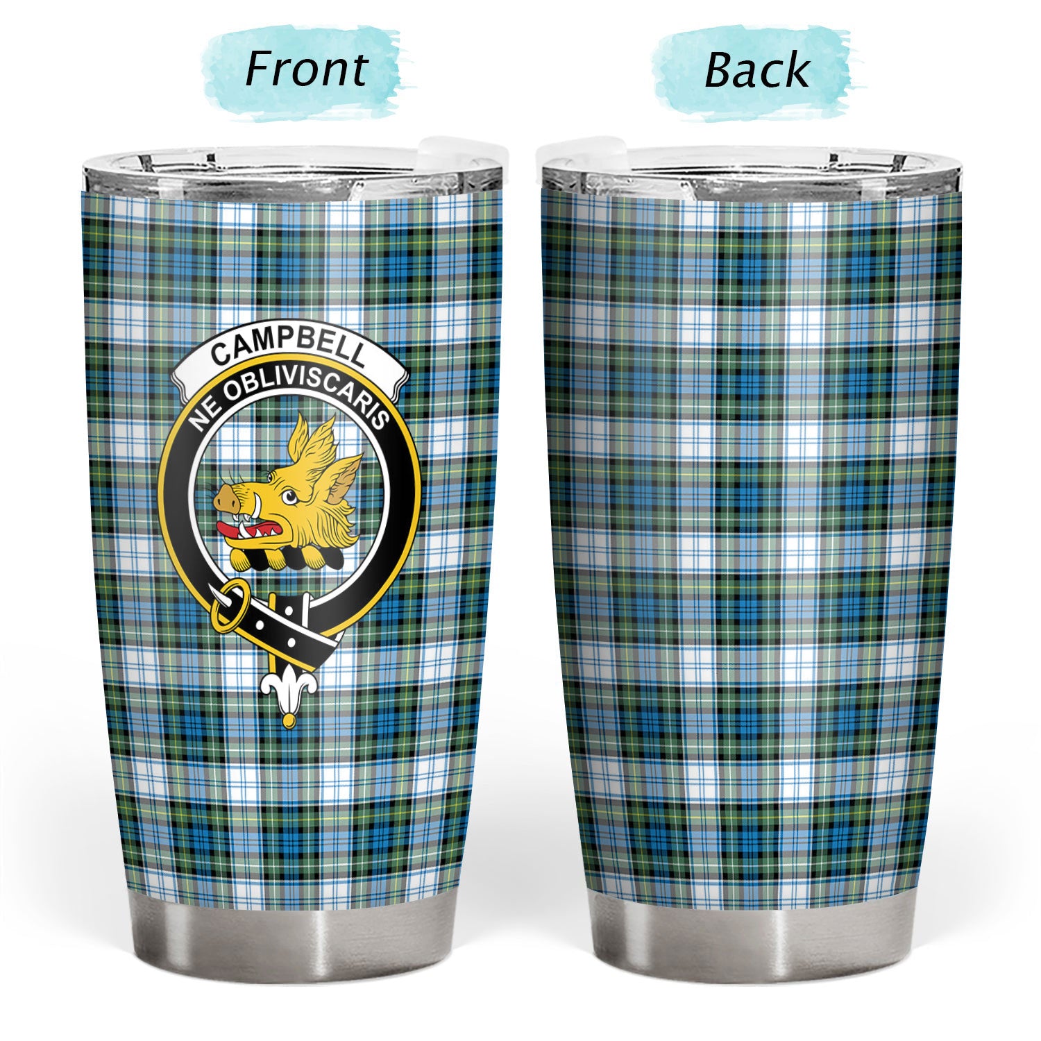 Campbell Dress Ancient Tartan Crest Tumbler