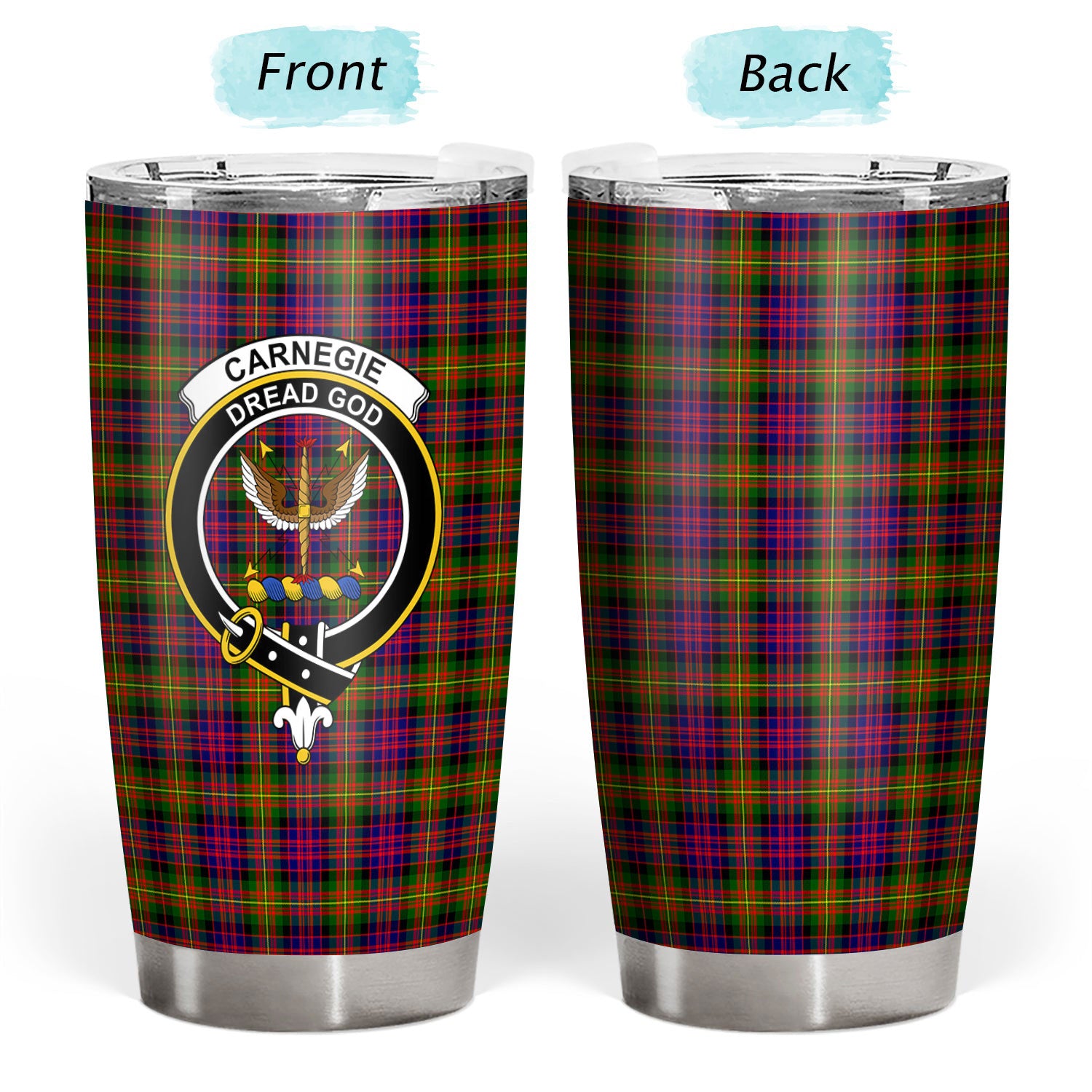 Carnegie Modern Tartan Crest Tumbler