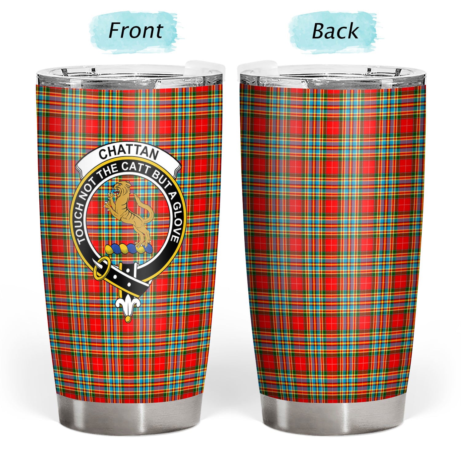 Chattan Tartan Crest Tumbler