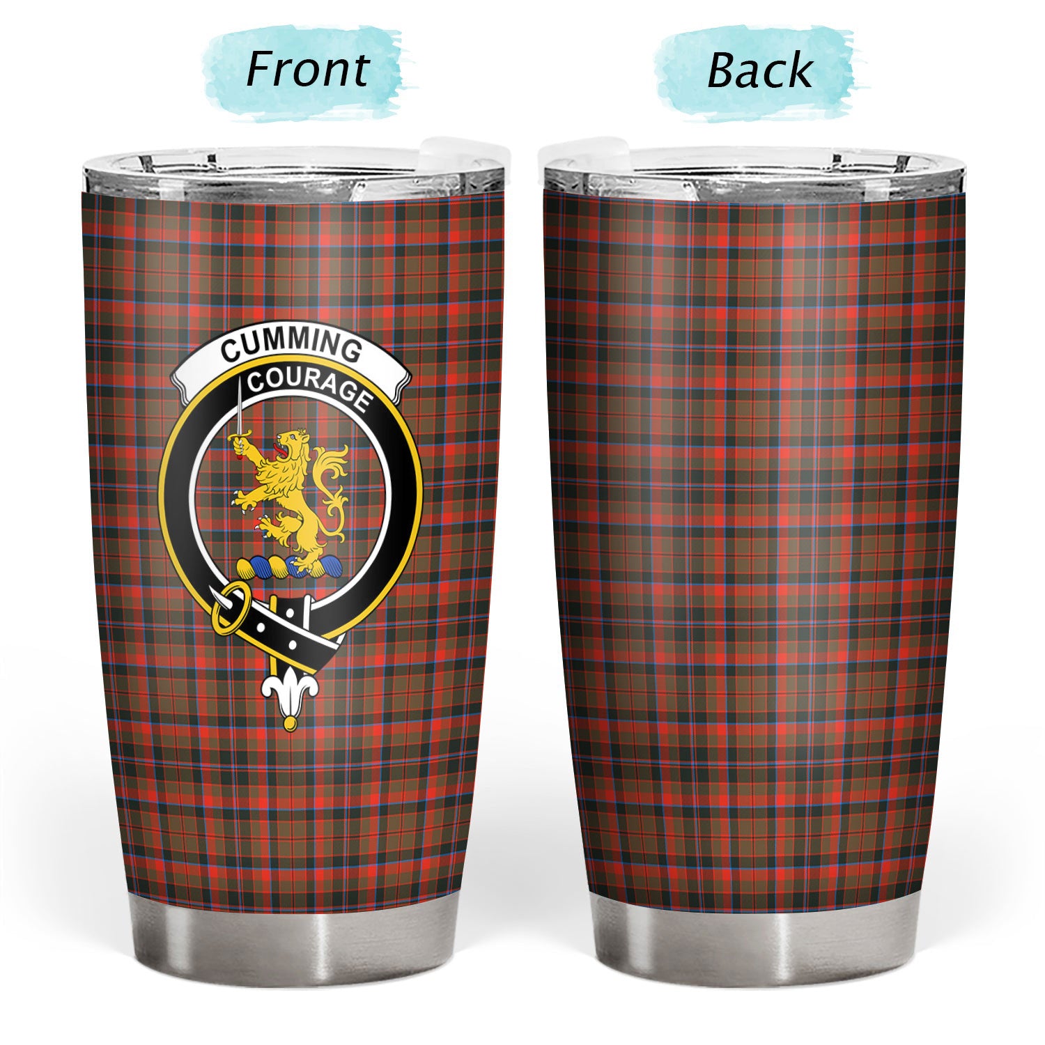 Cumming Hunting Weathered Tartan Crest Tumbler